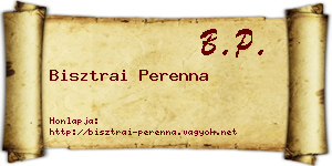 Bisztrai Perenna névjegykártya